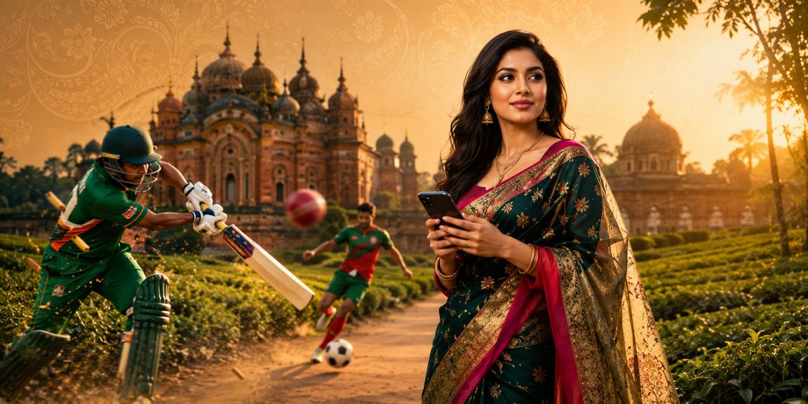 বাংলাদেশের চা বাগানে ক্রিকেট বেটিংয়ে মনোযোগী একজন উৎসাহী দর্শক মোবাইলে স্কোর দেখছেন